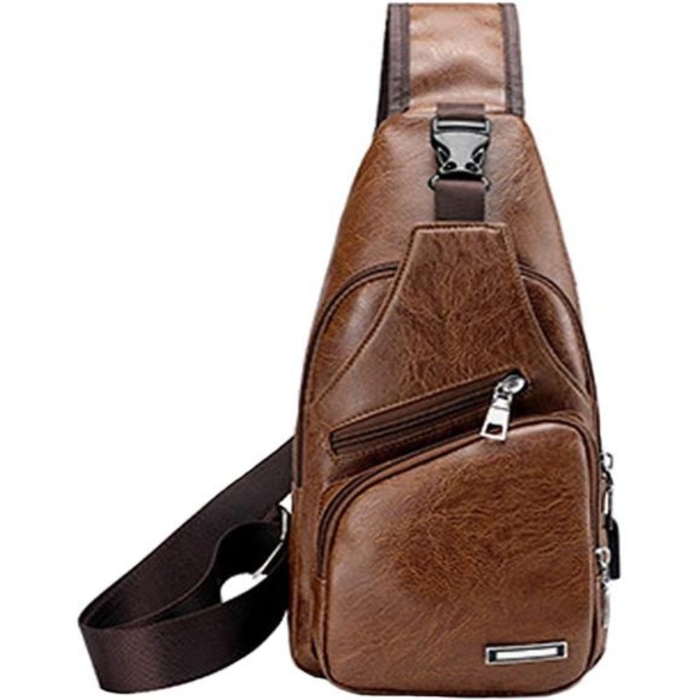 NEW Leather Sling Shoulder Crossbody Bag